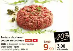 Thiriet Tartare de cheval coupé au couteau offre