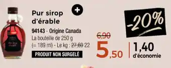 Thiriet Pur sirop d'érable offre