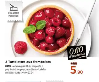 Thiriet 2 Tartelettes aux framboises offre