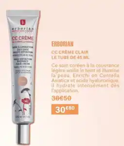 Monop' Erborian cc crème clair offre