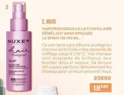 Monop' Nuxe hair prodigieux le lait capillaire démélant sans rinçage offre