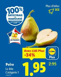 Lidl Poire offre
