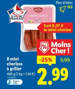 Lidl 8 mini chorizos à griller offre