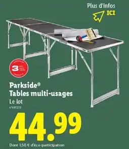 Lidl PARKSIDE Tables multi-usages offre