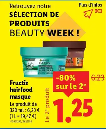 Lidl Fructis hairfood masque offre