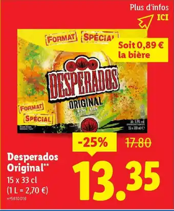 Lidl DESPERADOS Original offre