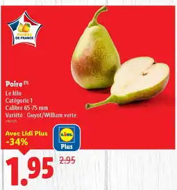 Lidl Poire offre