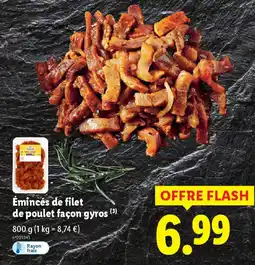 Lidl Émincés de filet de poulet façon gyros offre