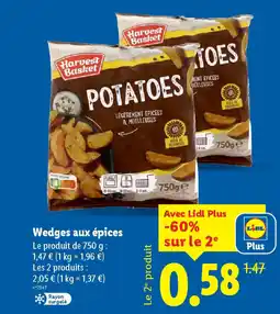 Lidl HARVEST BASKET Wedges aux épices offre