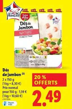 Lidl Dés de jambon offre
