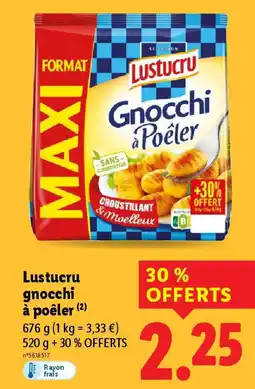 Lidl LUSTUCRU gnocchi à poêler offre