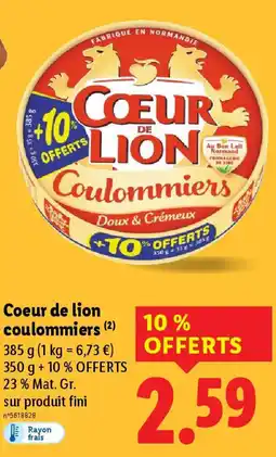 Lidl COEUR DE LION Coulommiers offre
