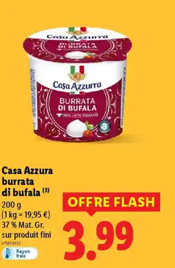 Lidl CASA AZZURA burrata di bufala offre