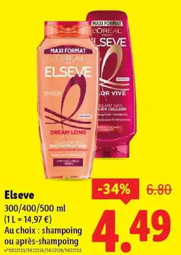 Lidl L'OREAL Elseve offre