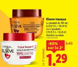 Lidl L'ORÉAL Elseve masque offre