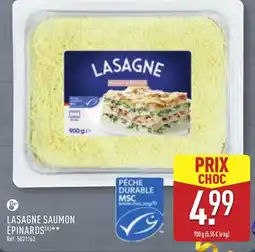 ALDI LASAGNE SAUMON ÉPINARDS offre