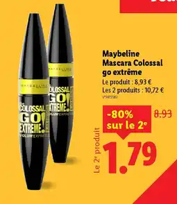 Lidl MAYBELINE Mascara Colossal go extrême offre