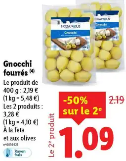 Lidl Gnocchi fourrés offre