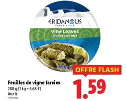 Lidl RIDANOUS Feuilles de vigne farcies offre