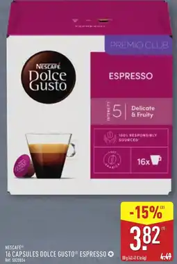 ALDI Nescafé 16 capsules dolce gusto espresso offre