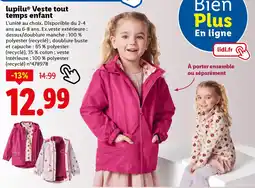 Lidl LUPILU Veste tout temps enfant offre