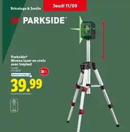 Lidl PARKSIDE Niveau laser en croix avec trépied offre
