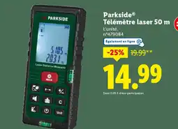 Lidl PARKSIDE Télémètre laser 50 m offre