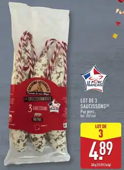 ALDI Lot de 3 saucissons offre