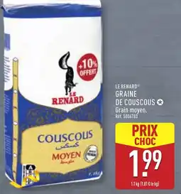 ALDI Le renard graine de couscous offre