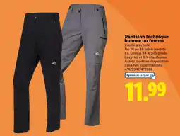 Lidl Pantalon technique homme ou femme offre