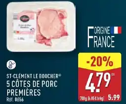 ALDI 5 côtes de porc premières offre