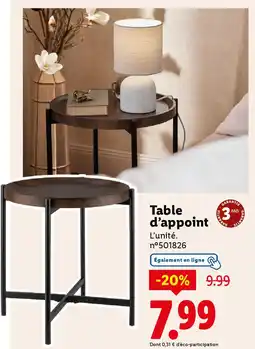 Lidl Table d'appoint offre