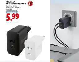 Lidl TRONIC Chargeur double USB offre