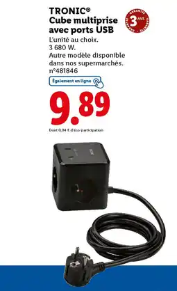 Lidl TRONIC Cube multiprise avec ports USB offre