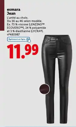 Lidl ESMARA Jean offre
