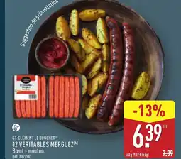 ALDI 12 véritables merguez offre
