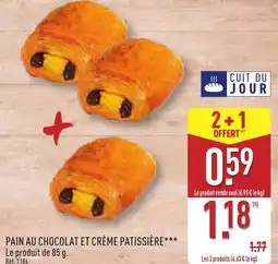 ALDI Pain au chocolat et crème patissière offre