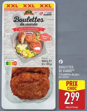 ALDI Boulettes de viande offre