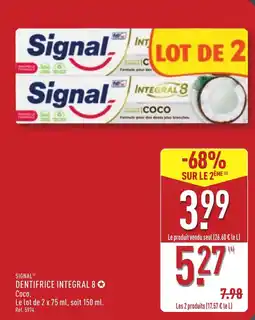 ALDI SIGNAL Dentifrice integral 8 offre