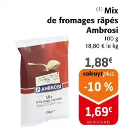 Colruyt Ambrosi Mix de fromages râpés offre