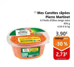Colruyt Pierre Martinet Mes Carottes râpées offre