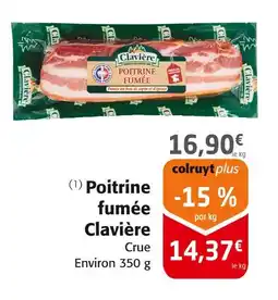 Colruyt CLAVIÈRE Poitrine fumée offre