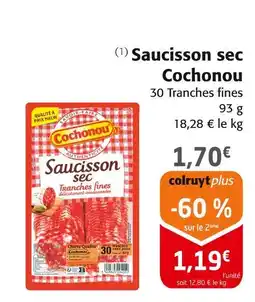Colruyt COCHONO Saucisson sec offre
