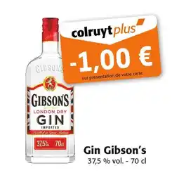 Colruyt GIBSON'S Gin Gibson’s offre