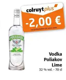 Colruyt POLIAKOV Vodka Lime offre