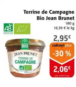 Colruyt JEAN BRUNET Terrine de Campagne Bio offre