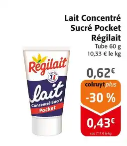 Colruyt RÉGILAIT Lait Concentré Sucré Pocket offre