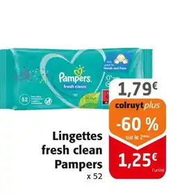 Colruyt PAMPERS Lingettes fresh clean offre