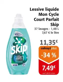 Colruyt SKIP Lessive liquide Mon Cycle Court Parfait offre
