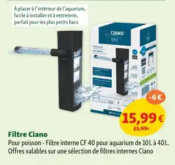 Maxi Zoo Ciano Filtre offre